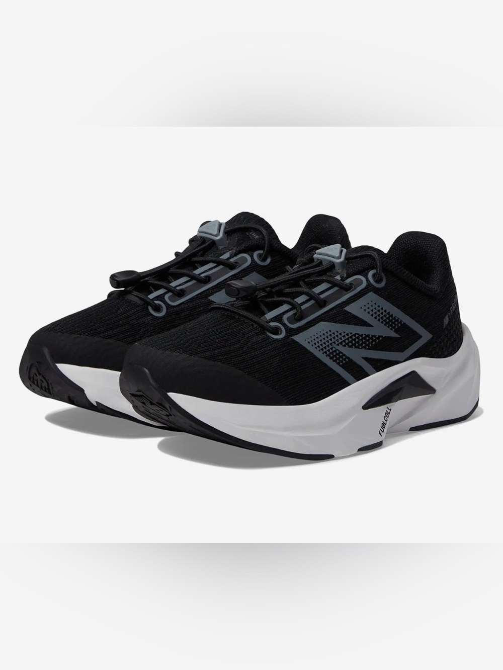 New Balance Black/Steel Fuelcell Propel v5 Bungee Sneaker - Kids Size 13